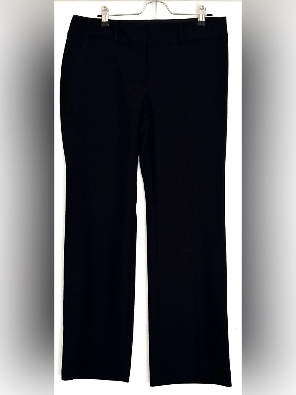 LOFT Custom Stretch Marisa Slim Straight Trousers Black Size 10P